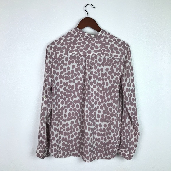 Loft Button Down Blouse Long Sleeve Small - Picture 3 of 7